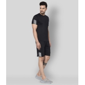 Glito - Black Polyester Regular Fit Solid Mens Sports Tracksuit ( Pack of 1 ) - XL