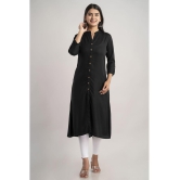 MAUKA - Black Rayon Women''s A-line Kurti ( Pack of 1 ) - None