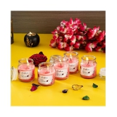 eCraftIndia Rose Votive Jar Candle Scented - Pack of 5