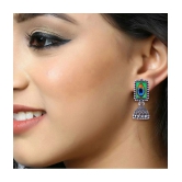 VIVASTRI Silver Jhumki Earrings ( Pack of 4 ) - Silver