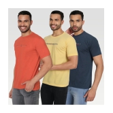 Zeffit - Multicolor Cotton Blend Regular Fit Mens T-Shirt ( Pack of 3 ) - None