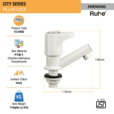 City Pillar Tap PTMT Faucet - by Ruhe®