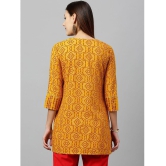 KIPEK - Mustard Rayon Womens Straight Kurti ( Pack of 1 ) - None