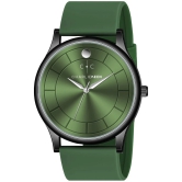 CHARLIEKEEN Green Silicon Analog Mens Watch