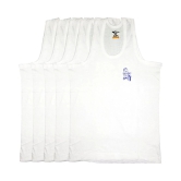 HAP Kids Cotton White Vest Mx Pack (Pack of 5) /Boys Vest - None