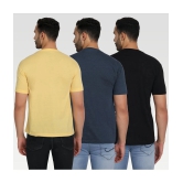 Zeffit - Multicolor Cotton Blend Regular Fit Mens T-Shirt ( Pack of 3 ) - None