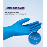 HOMETALES Multi-Purpose Silicon Gloves for Washing & Home Cleaning,Assorted (2 Pairs)