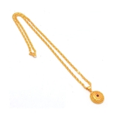 Jewar Mandi New Design Gold Plated Locket/Pendant with Link Chain Daily use for Men, Women & Girls, Boys - None