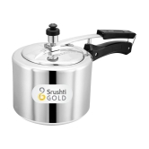 Srushti Gold 3 L Aluminium InnerLid Pressure Cooker Gas Stovetop Compatible