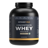 Nutrabay Gold 100% Whey Protein Concentrate with Digestive Enzymes - 25g Protein, 5.3g BCAA, 3.9g Glutamic Acid - 2Kg, Café Mocha