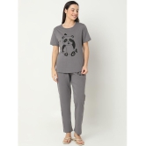 Smarty Pants Grey Cotton Womens Nightwear Nightsuit Sets ( Pack of 1 ) - None