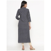 KIPEK Navy Rayon Straight Kurti - Single - XL