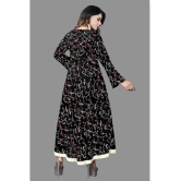 haya fashion - Black Rayon Women's Anarkali Kurti ( Pack of 1 ) - None