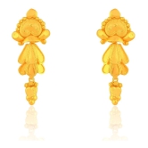 LUV FASHION Golden Jhumki Earrings ( Pack of 1 ) - Golden