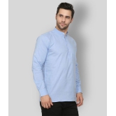 Springberry - Blue 100 percent Cotton Men's Shirt Style Kurta ( Pack of 1 ) - None