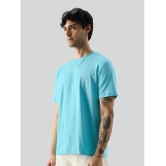 AKTIF Cotton Regular Fit Printed Half Sleeves Mens T-Shirt - Sky Blue ( Pack of 1 ) - None