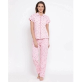 Clovia Pink Cotton Womens Nightwear Nightsuit Sets ( Pack of 1 ) - None