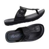 Aerokids Stylish Fashion Slipper for Boys | Comfortable | Lightweight | Anti Skid | Casual Office Footwear (CS95_BLACK_36) - None