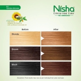 Nisha Creme Hair Color 8.1 Golden Blonde 120g, Permanent Hair Colour with Henna Extract, 100% Grey Coverage