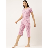 Women T-shirt & Capri Nightsuit-XXL / Pure Cotton