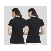 CHOZI - Black Cotton Regular Fit Womens T-Shirt ( Pack of 2 ) - None