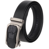 Zacharias - Black Leather Men's Casual Belt ( Pack of 1 ) - None