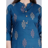 MAUKA - Blue Straight Rayon Women's Stitched Salwar Suit ( Pack of 1 ) - None