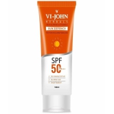 VI-JOHN Herbals Sun Defense Sunscreen SPF 50 PA+++ Broad Spectrum With Hyaluronic & Vitamin C 100ml