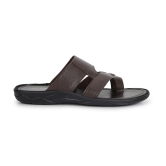 UrbanMark Brown Mens Thong Flip Flop - None