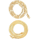 AanyaCentric Combo of 2 Gold Plated 22inches Long Fashion Chain - None