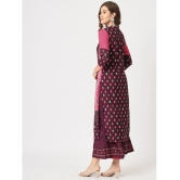 Pannkh - Magenta Rayon Womens Straight Kurti ( Pack of 1 ) - None