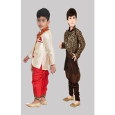 Coxxup Multicolor Silk Blend Boys Sherwani ( Pack of 2 ) - None