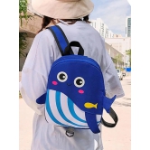 Premium Quality 3D whale Backpack for kindergarten kids-Navy Blue