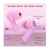 Neo N888 EARBUDS Bluetooth True Wireless (TWS) On Ear 4 Hours Playback Active Noise cancellation IPX4(Splash & Sweat Proof) Pink