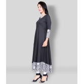 Divena - Navy Viscose Womens Flared Kurti ( Pack of 1 ) - 6XL