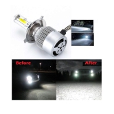 Kozdiko Bike C6 LED All in One Light Bulb 50W LED Car Headlight Conversion Kit for Cars 6000K (White) For Honda CB Shine