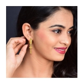 Vighnaharta Golden Jhumki Earrings ( Pack of 1 ) - Golden