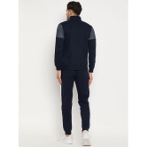 Wild West Navy Blue Fleece Regular Fit Striped Men''s Sports Tracksuit ( Pack of 1 ) - None