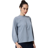 ALL WAYS YOU Women Top Crepe fabric  Sky Blue XS