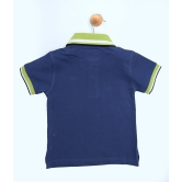 Boys Navy Solid Polo T-Shirt