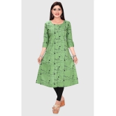 Meher Impex - Green Cotton Blend Womens A-line Kurti ( Pack of 1 ) - None