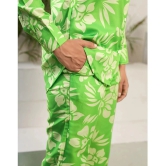 Selvia Lime Green Printed Pant Top Set - None