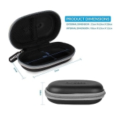 AirCase C41- Earphone Case Pouch & Travel Organizer for Earphone, Pen Drives, Memory Card, Data Cable (Grey Zip)