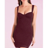 Addyvero Polyester Embellished Mini Womens Bodycon Dress - Maroon ( Pack of 1 ) - None