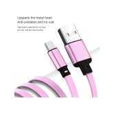 3-in-1 Cable 1.2 m Pin Cable 1.2 Meter for multiple uses (Compatible with Mobile, laptop, Iphone, Smart Watch, Purple) - Purple