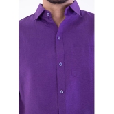 DESHBANDHU DBK Cotton Blend Regular Fit Half Sleeves Mens Formal Shirt - Purple ( Pack of 1 ) - None