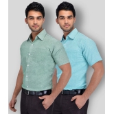 DESHBANDHU DBK - Multicolor Cotton Regular Fit Mens Formal Shirt (Pack of 2) - None