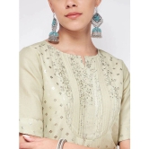 Pannkh - Green Polyester Womens Straight Kurti ( Pack of 1 ) - None