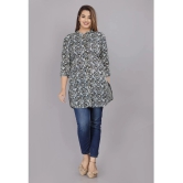 HIGHLIGHT FASHION EXPORT - Grey Cotton Flex Womens Straight Kurti ( Pack of 1 ) - None