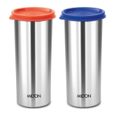 Milton Stainless Steel Tumbler with Lid Set of 2, 530 ml Each, Assorted (Lid Color May Vary) | Office | Gym | Yoga | Home | Kitchen | Hiking | Treking | Travel Tumbler - Assorted